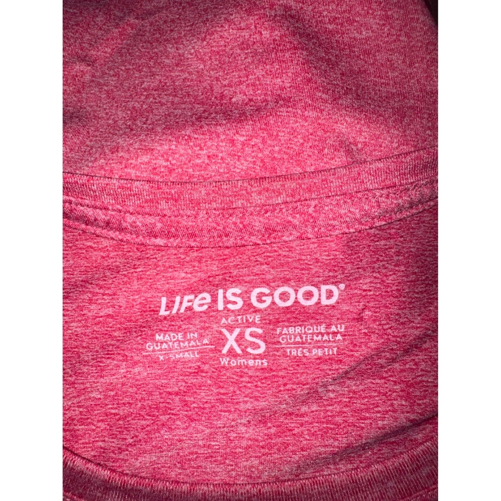 Life is Good Womens Active Tank Top XS Pink Heather Sea Turtle Hibiscus Graphic - Picture 4 of 4